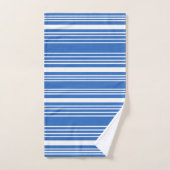 Streifen Periwinkle Blau & Weiß Badetücher Set (Handtuch)