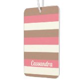 Streifen personalisieren rosa braun autolufterfrischer (Links)