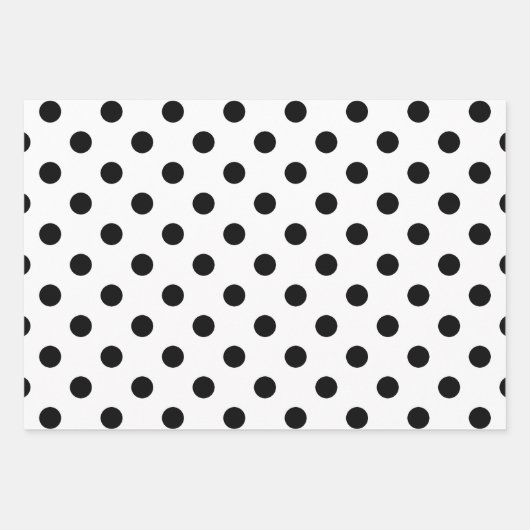 Streifen Polka Dot Rot und Schwarz Geschenkpapier Set (Vorderseite 2)