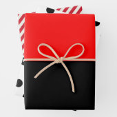 Streifen Polka Dot Rot und Schwarz Geschenkpapier Set (Beispiel)