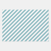 Streifen Polka Dot Zig Zag Muster Aquamarin Blue Geschenkpapier Set (Vorderseite 2)