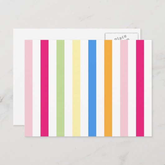 Streifen Postkarte (Vorne/Hinten)