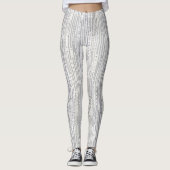 Streifen-Punkt-Silber-weißer optionaler Leggings (Vorderseite)