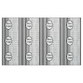 Streifen Punkte Medaillon für eigenes Logo Initial Stoff (Fat Quarter (45,7 x 55,9 cm))