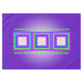 Streifen Quadrat Rahmen farbig 03 + Ihr Foto Tischdecke (Vorderseite (Horizontal))