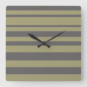Streifen Quadratische Wanduhr