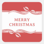 Streifen Quadratischer Aufkleber (Vorderseite)