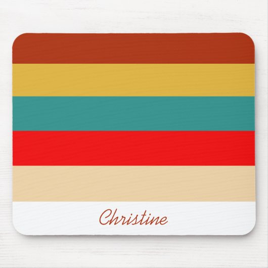 Streifen Retro mehrfarbig Mousepad (Vorne)