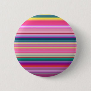 Streifen Retro multicolors Button