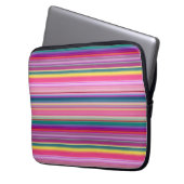 Streifen Retro multicolors Laptopschutzhülle (Vorderseite Links)