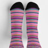 Streifen Retro multicolors Socken (Oben)
