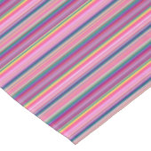 Streifen Retro multicolors Tischdecke (Schrägansicht)