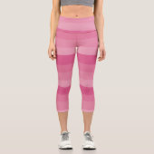 Streifen - rosa capri leggings (Vorderseite)