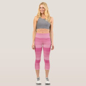 Streifen - rosa capri leggings (Vorderseite)