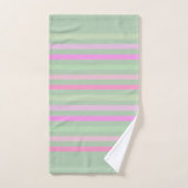 Streifen, rosa, grün badhandtuch set (Handtuch)