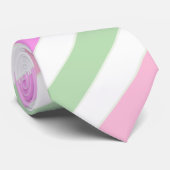 Streifen, rosa, grün krawatte (Gerollt)