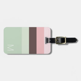 Streifen rosa, grün und braun gepäckanhänger