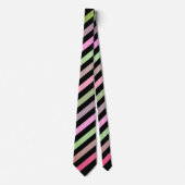 Streifen, rosa, grüne Krawatte (Vorderseite)
