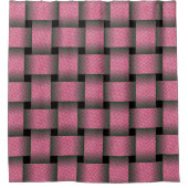 Streifen rosa Körbchen Duschvorhang (Vorderseite)
