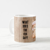Streifen Rosa Orange Fuchs (was sagt der Fuchs?) Kaffeetasse (Vorderseite Links)