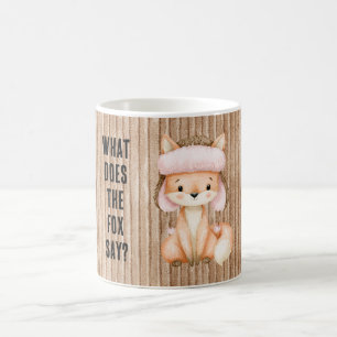 Streifen Rosa Orange Fuchs (was sagt der Fuchs?) Kaffeetasse