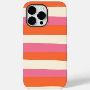 Streifen - Rosa, orange und Creme Case-Mate iPhone 14 Pro Max Hülle