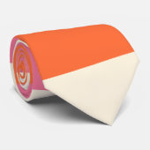 Streifen - Rosa, orange und Creme Krawatte (Gerollt)