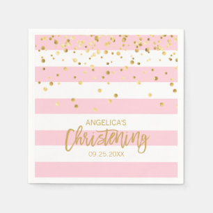Streifen Rosa Rosa Rose Gold CHRISTENIEREN Serviette