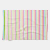 Streifen rosa rot gelb blau grüne Farben trendy Geschirrtuch (Horizontal)