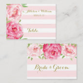 Streifen rosa Tischplattentafeln Platzkarte (Vorne/Hinten)