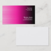 Streifen-rosa Visitenkarte (Vorne/Hinten)