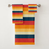 Streifen rot, blau, orange und gelb badhandtuch set (Insitu)