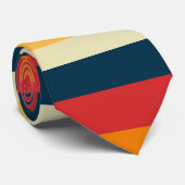 Streifen rot, blau, orange und gelb krawatte (Gerollt)