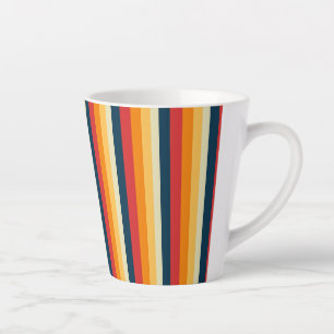 Streifen rot, blau, orange und gelb milchtasse