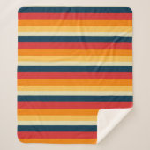 Streifen rot, blau, orange und gelb sherpadecke (Vorderseite)