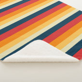 Streifen rot, blau, orange und gelb sherpadecke (3/4)