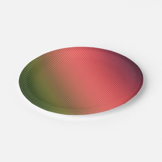 Streifen, rot , grün , Gradientenwurf Kissen Pappteller (Schrägansicht)