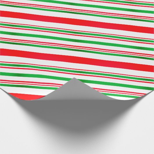 Streifen Rot-grüne Streifen Geschenkpapier (Ecke)