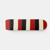 Streifen - Rot und Creme Skateboard (Horizontal)