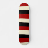 Streifen - Rot und Creme Skateboard (Vorne)