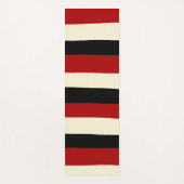 Streifen - Rot und Creme Yogamatte (Vorderseite)