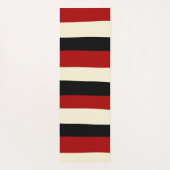 Streifen - Rot und Creme Yogamatte (Rückseite)