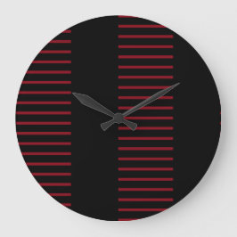 Streifen rot und schwarz große wanduhr