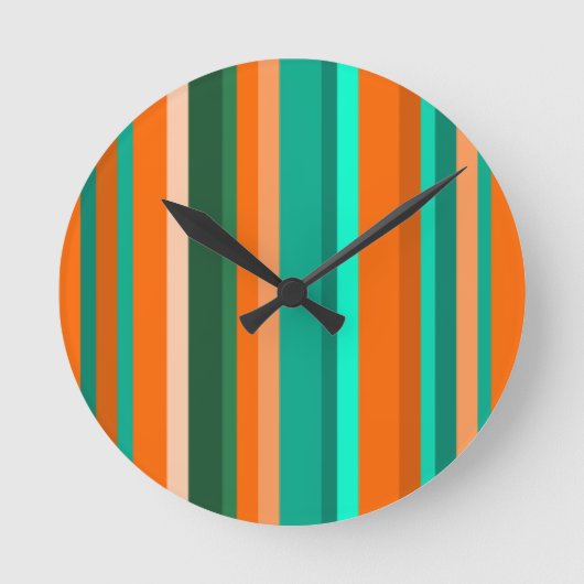 Streifen Runde Wanduhr (Vorderseite)