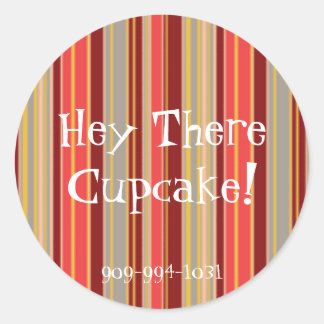 Streifen Runder Aufkleber