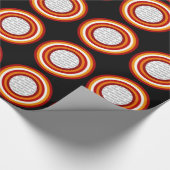 Streifen Rundrahmen 06 + Ihr Foto Geschenkpapier (Ecke)