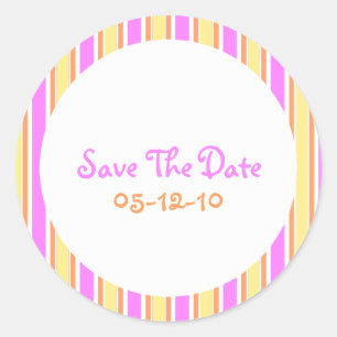 Streifen Save the Date Aufkleber