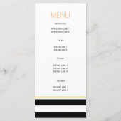 Streifen, Schädelpaar Halloween Hochzeitskarte Menükarte (Rückseite)