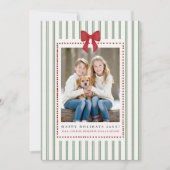 Streifen Schleife Grün Rot Weihnachten Jahr Rückbl (Vorderseite)