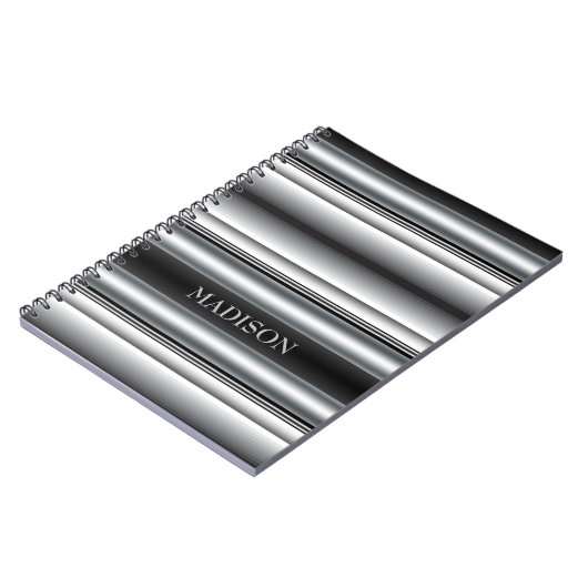 Streifen schwarz/grau notizblock (Linke Seite)